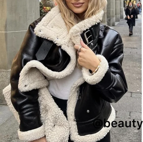 専用ザラジャケットレディース　DOUBLE FACED FUR JACKET Zara double faced jacket NWT Size XS | eBay